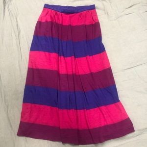 Vintage Christian Dior High-Waisted Striped Skirt